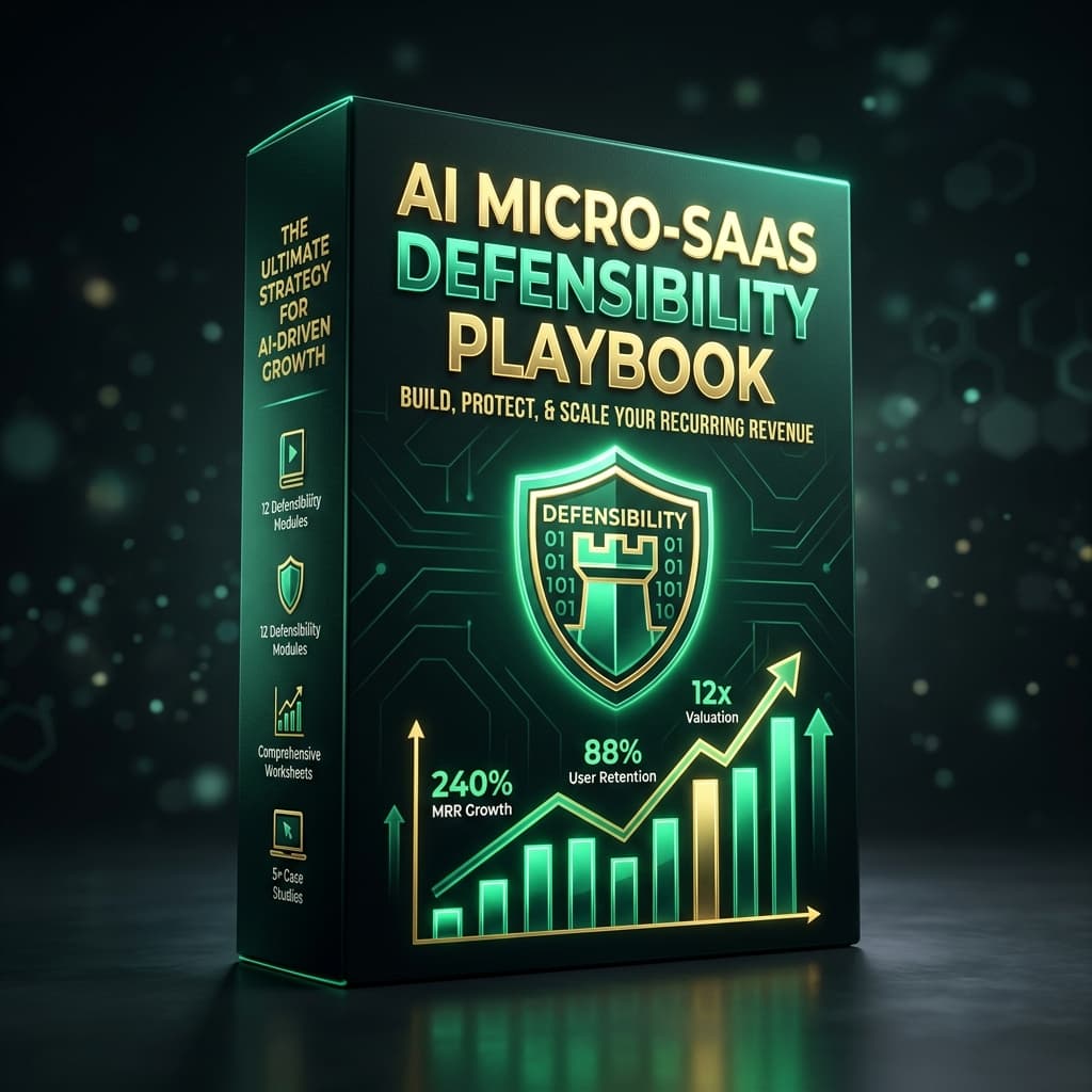 AI Micro-SaaS Defensibility Playbook Cover Mockup