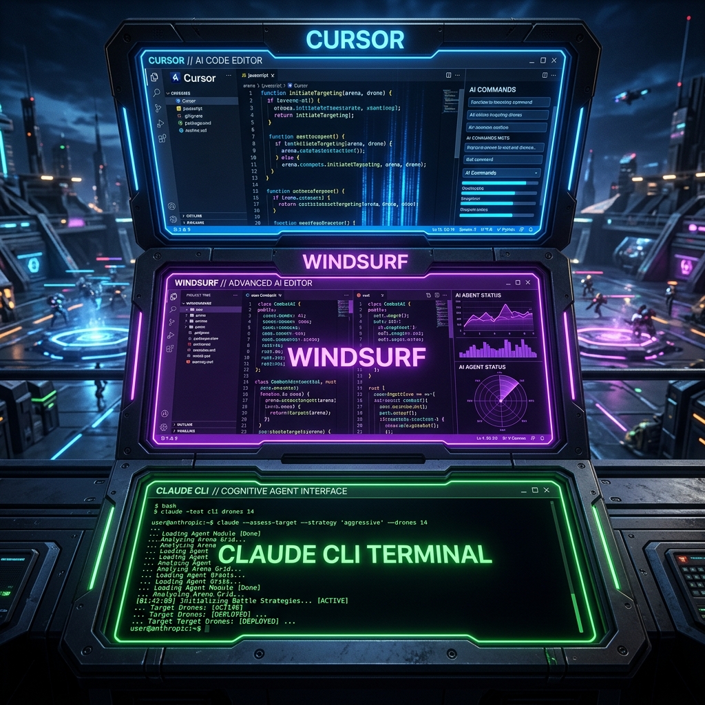 Cursor vs Windsurf vs Claude Code CLI Battle Arena 2026